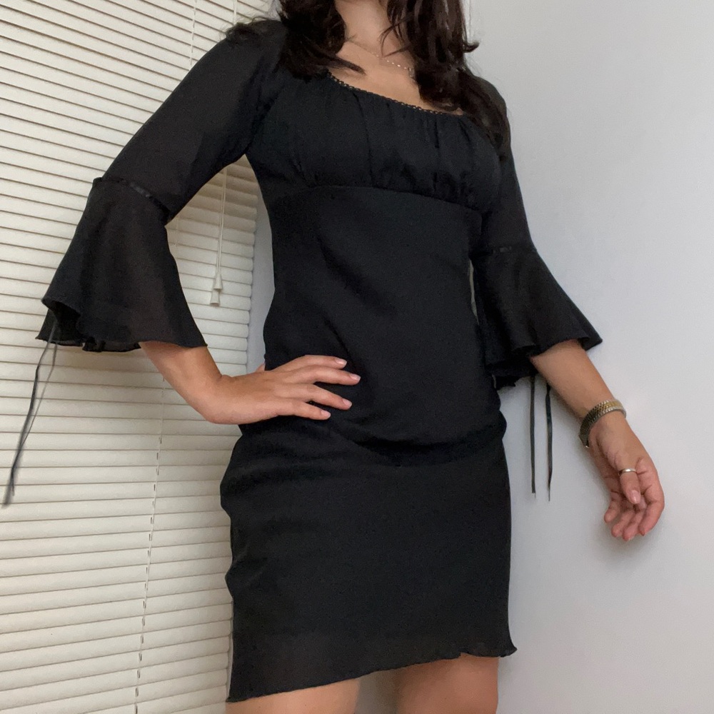 City Triangles Vintage 90s Y2K Black Dress Coquette Style